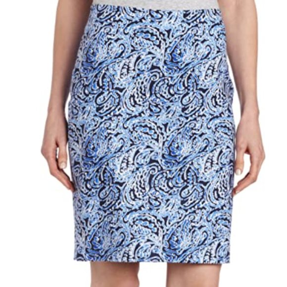 Rafaella Sports Abstract Swirl Pencil Skirt (size 4) - Picture 1 of 7